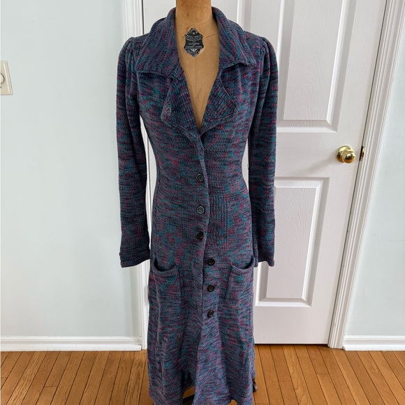 Betsey Johnson Sweaters - Betsey Johnson Multicolor Knit Cardigan Sweater Dress